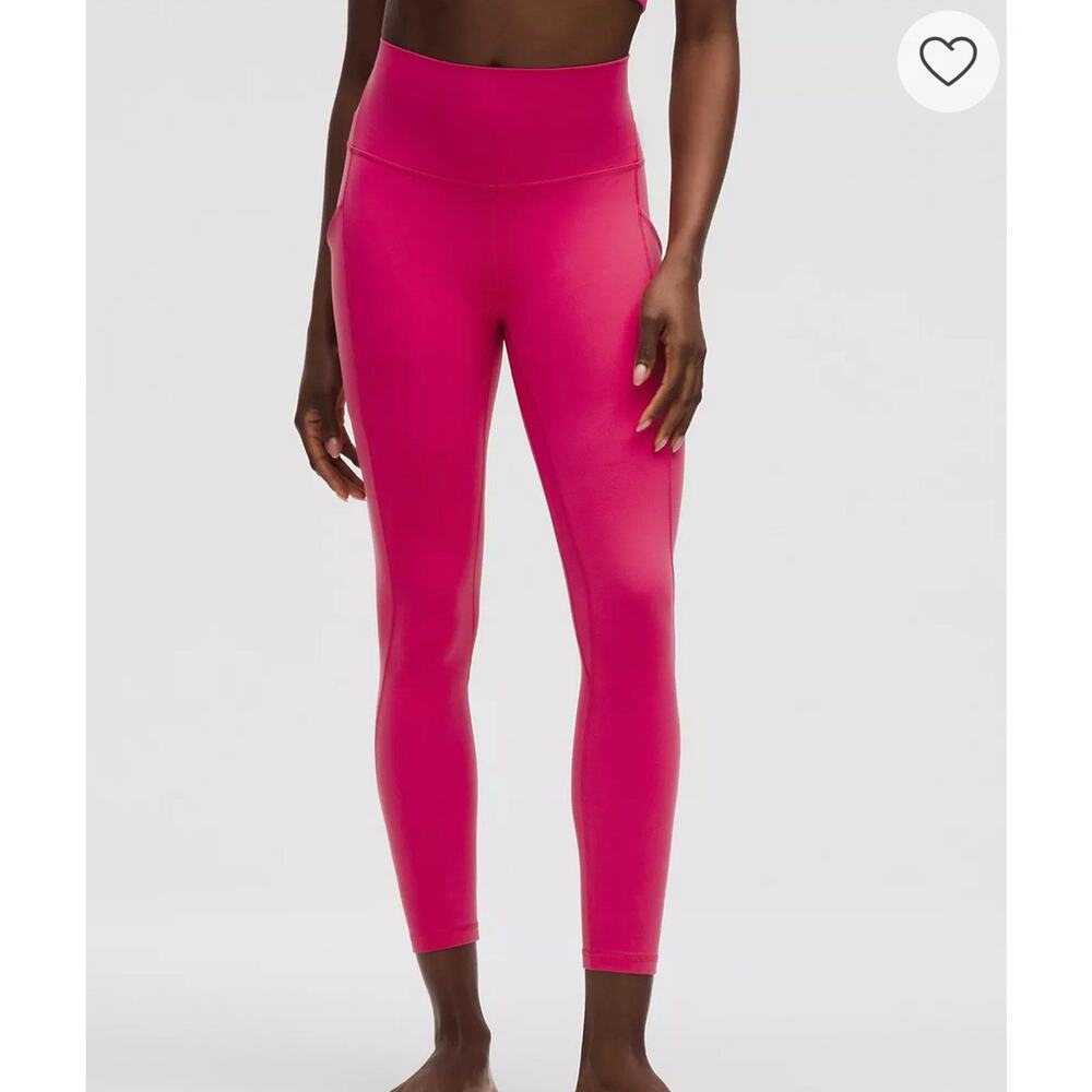 Lululemon align pant 25 inch With pockets Sz 14 Hot Pink